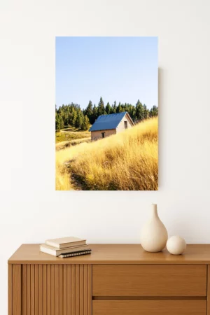 Tirage photo d'une cabane isolée dans le vercors
