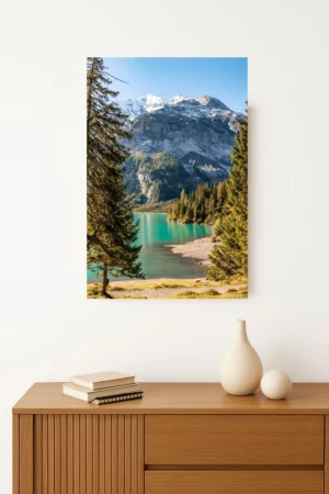 Photo lac oeschinen ou oeschinensee