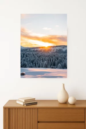 Photo du lever de soleil dans les Bauges