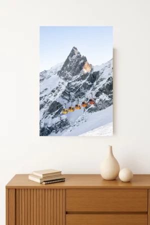 photo de la meije à la grave et son téléphérique