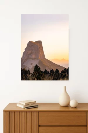 tirage photo du Mont Aiguille au lever de soleil