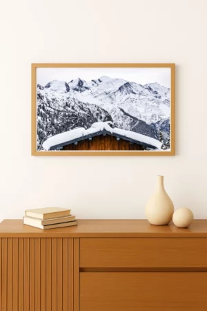 chalet face au mont blanc et ses glaciers