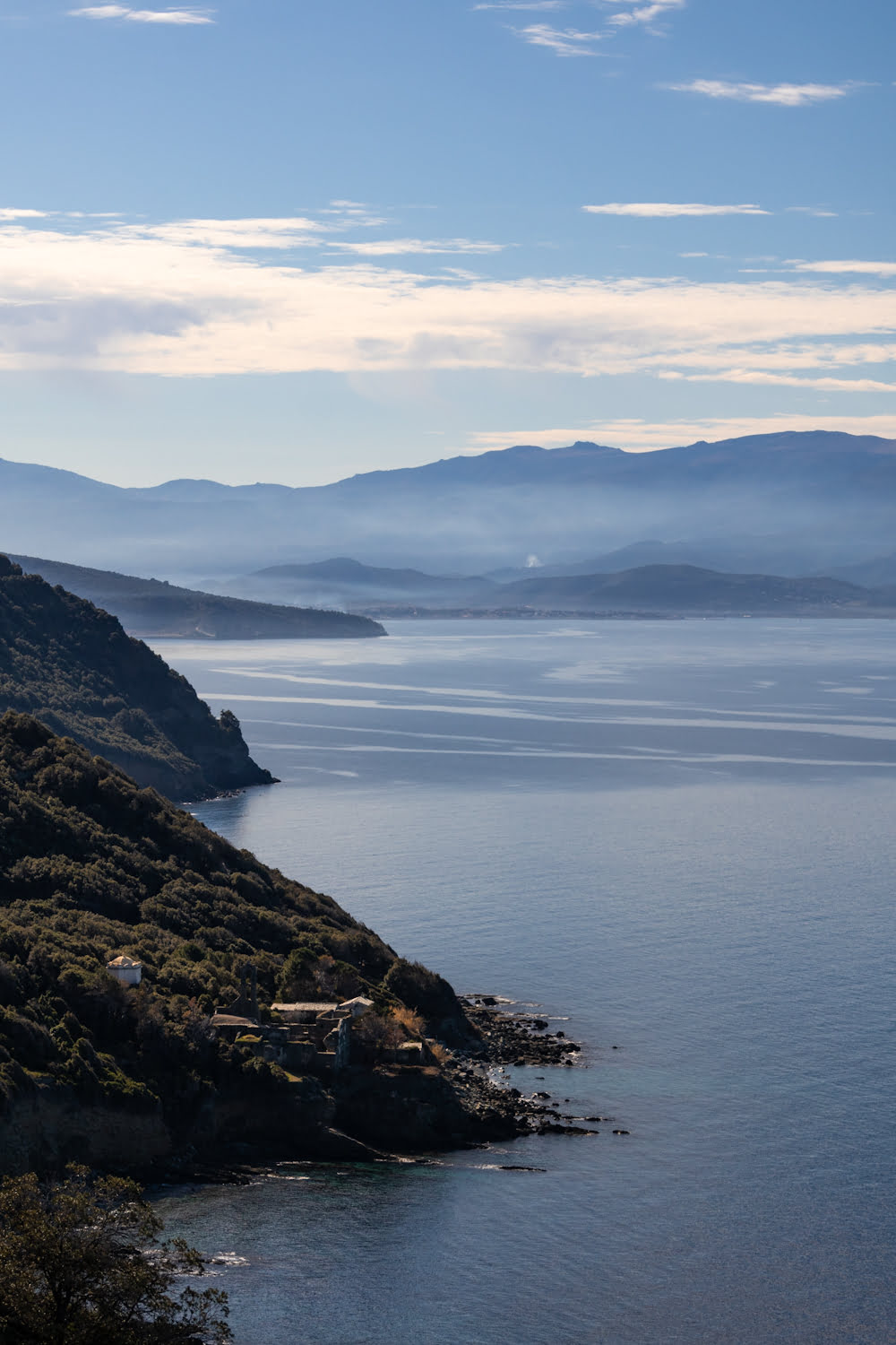 paysage vue mer depuis le cap corse