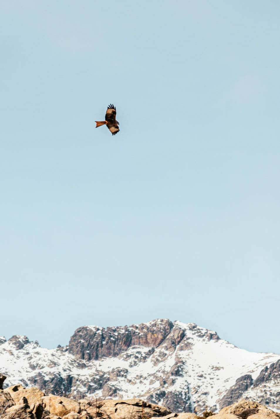 milan dans le ciel avec montagne