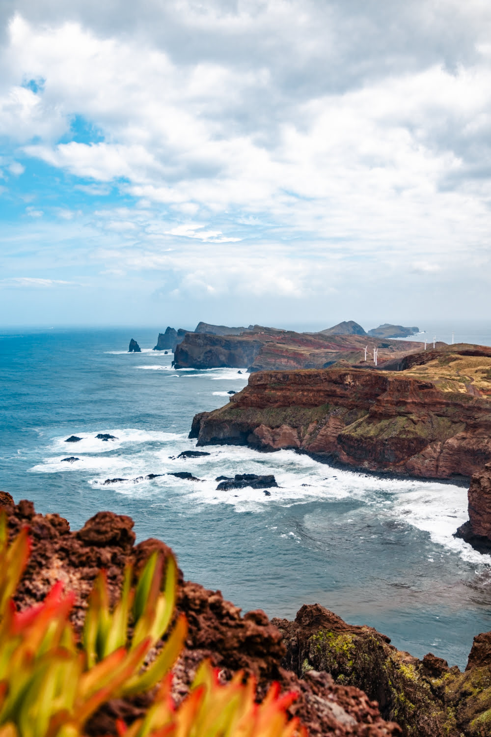 paysage du littoral avec de la terre ocre à madère