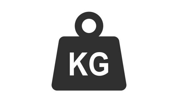 weight kg trendy flat style icon shape symbol. Mass mark logo sign. Vector illustration image. Isolated on white background.