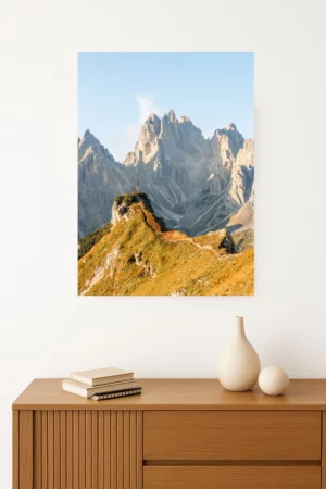 tirage photo des montagnes cadini di misurina au lever du soleil