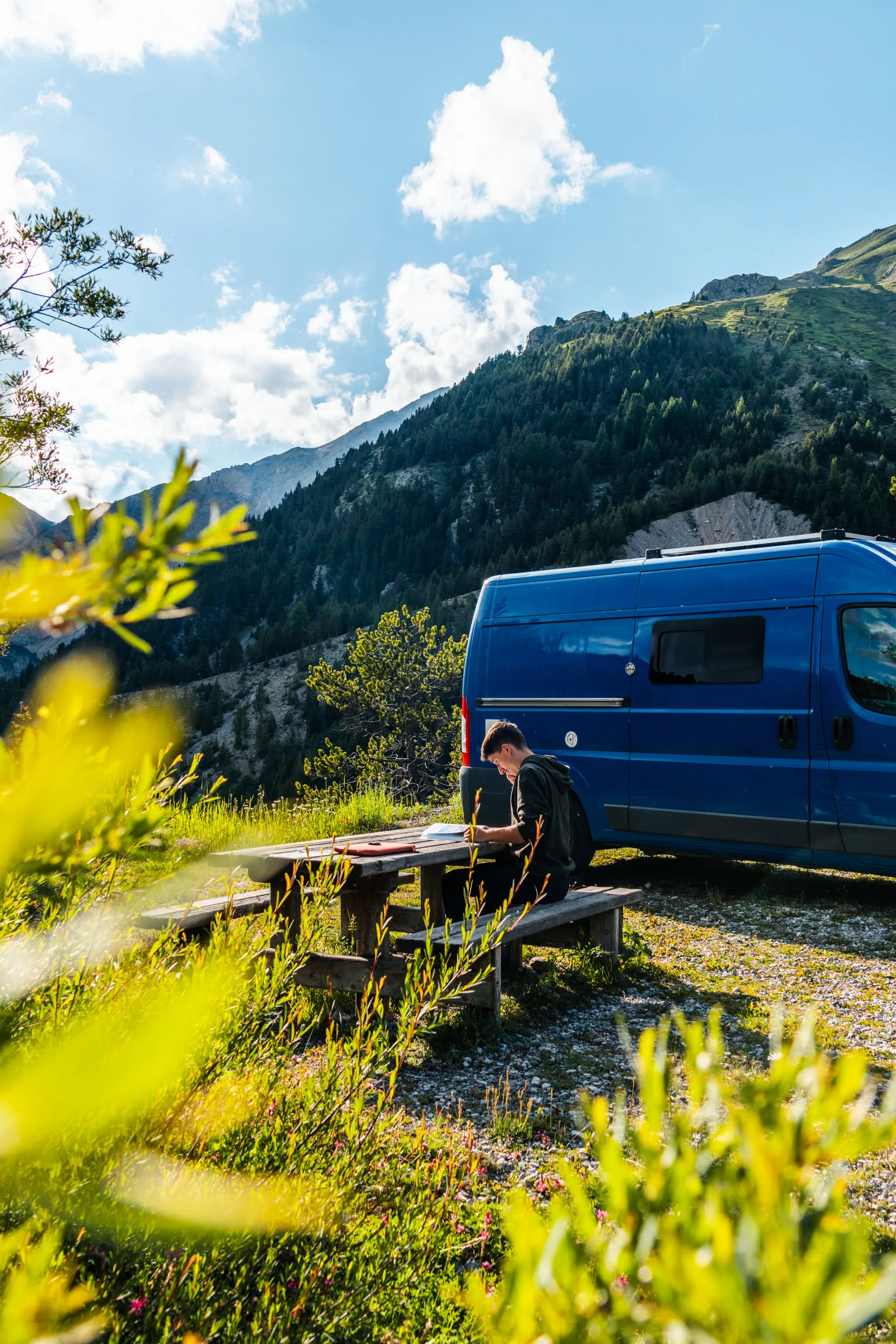 spot van avec nature