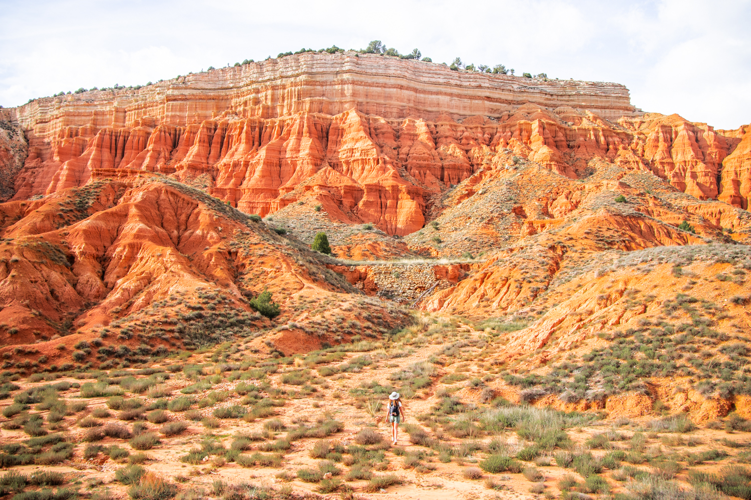 photo de la Ramba de Barrachina aux couleurs rouge et orange surplombant le paysage
